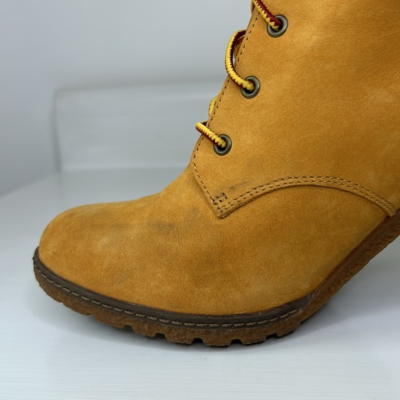 Timberland 🧡 Earthkeepers Women's Workboot Style Chunky High Heel Boot Shoes - Picture 13 of 16